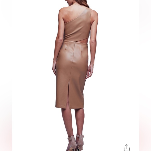 L'AGENCE Aliyah Cutout  MIDI Dress in Dark Chanterelle, Size 8, NWT - Picture 10 of 17